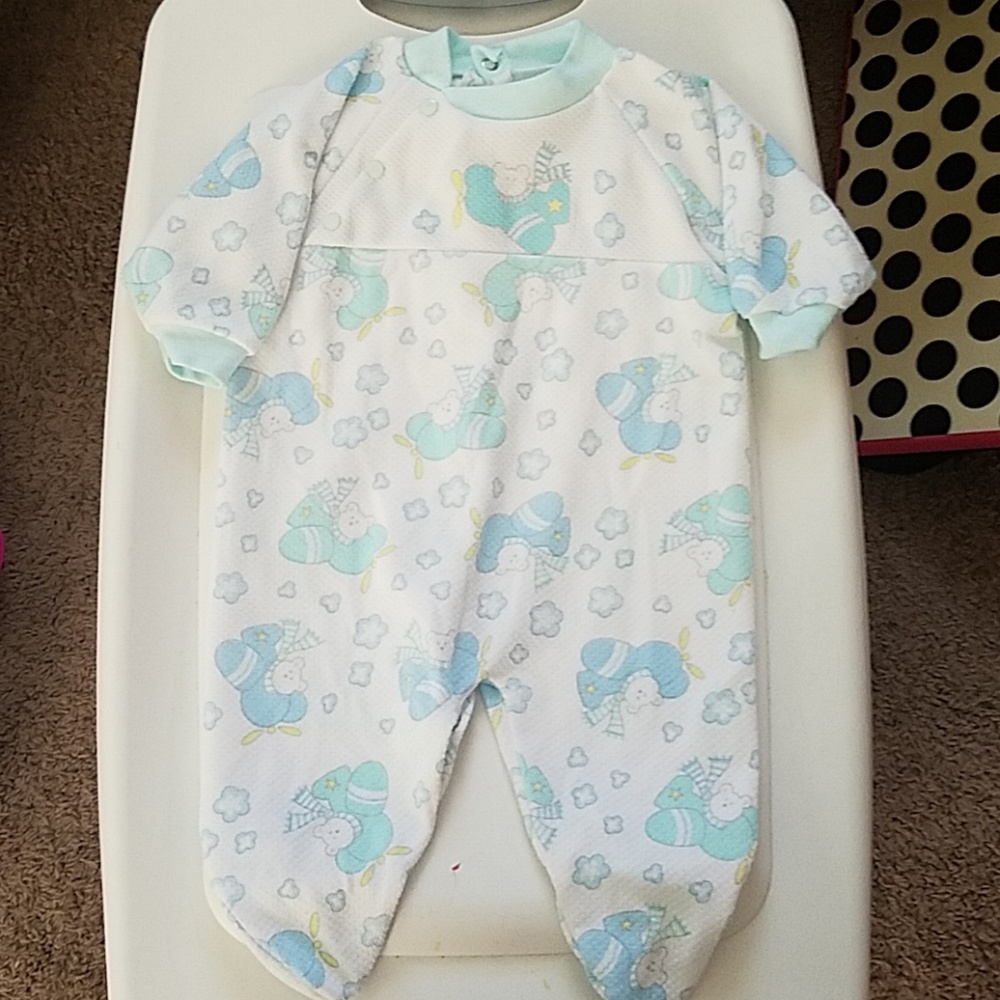 Small Talks Airplane Footed PJs